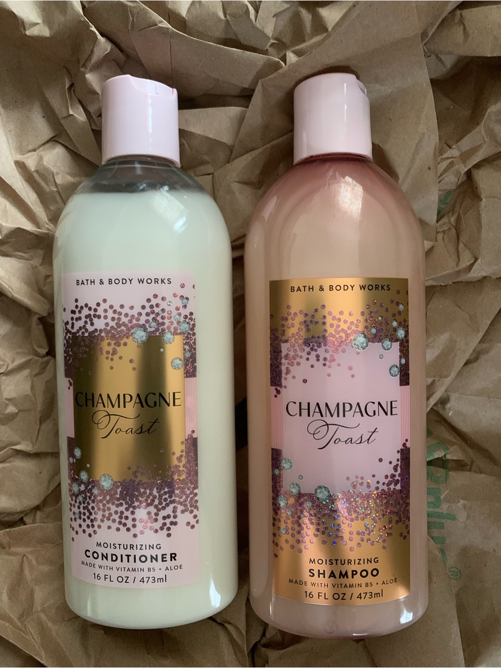 Bath & Body Works New CHAMPAGNE TOAST Shampoo & Conditioner Set
